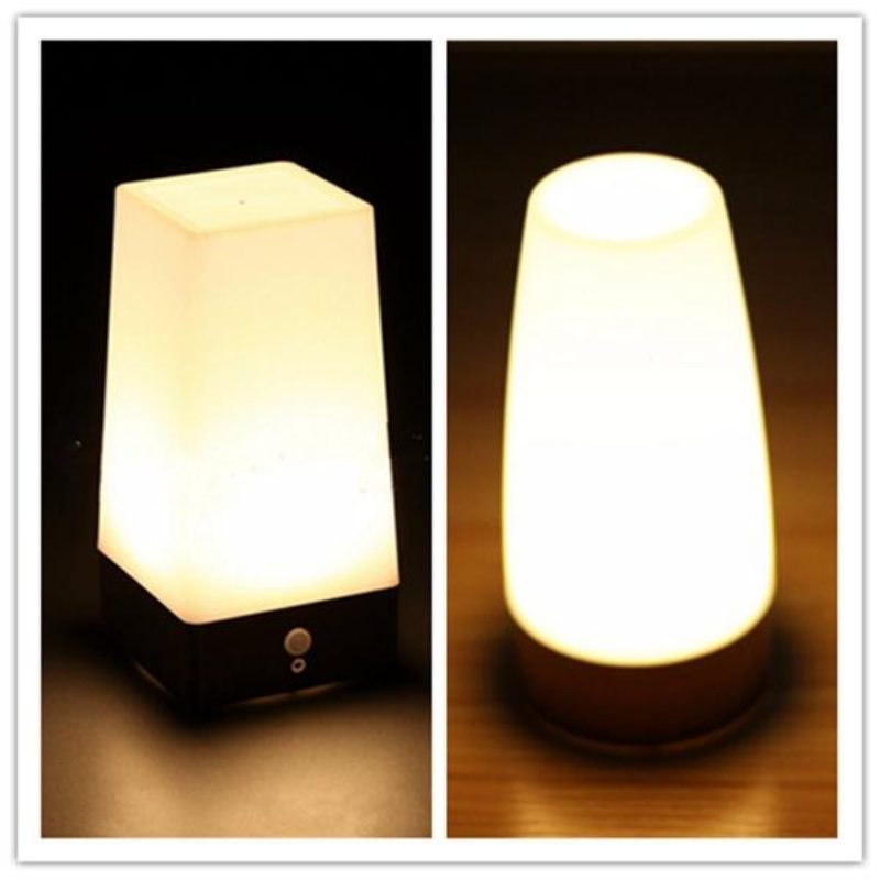 Bezdrôtové Led Nočné Osvetlenie Stolová Lampa Snímač Pohybu Na Batérie Na Vnútorné