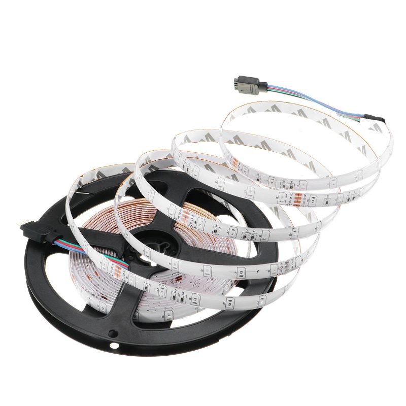 Dc12v 24w 2a 5m Vodotesný Smd3528 Rgb Led Pásik Svetlá Usa Eu Napájací Adaptér + 24 Kláves Diaľkové Ovládanie