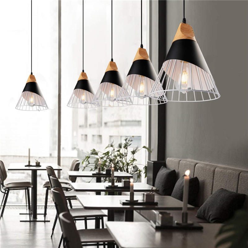 E26/e27 Moderný Severský Led Luster Stropné Ľahké Kovové Závesné Svietidlo Cafe Bar