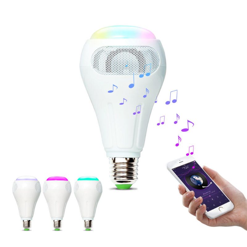 E27 12w Rgb+w+ww Smart Wifi App Ovládanie Led Žiarovky Reproduktor Spolupráca S Alexa Ac110-240v