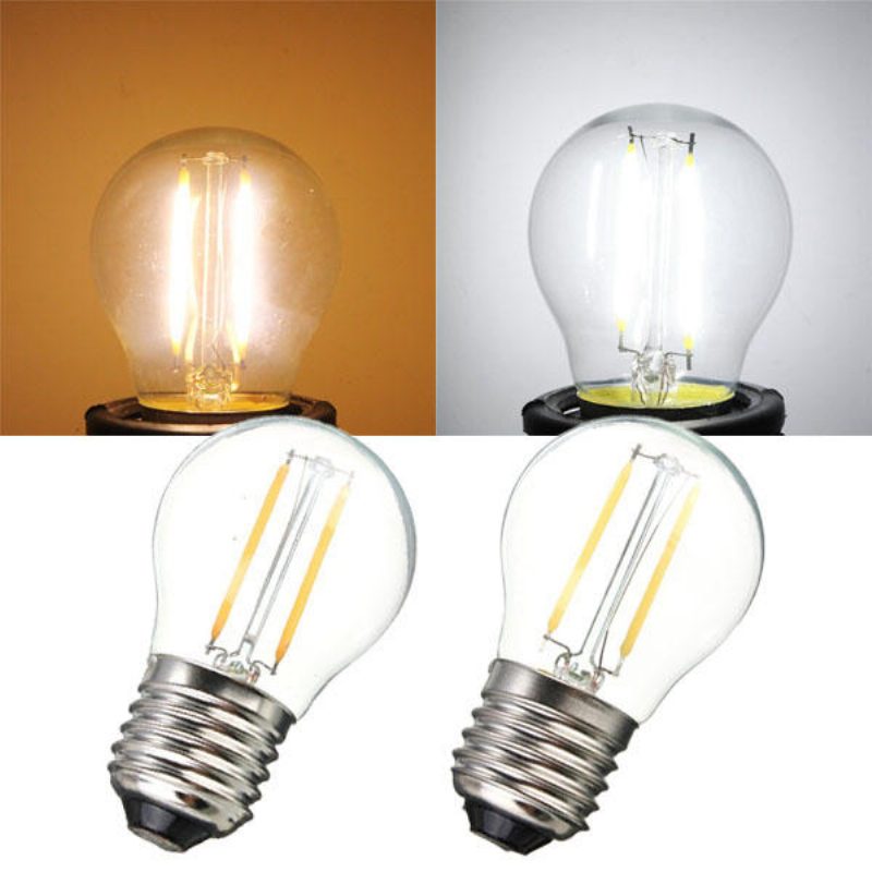 E27 2w Biela/teplá Biela Cob Led Žiarovky Retro Edison 85-265v