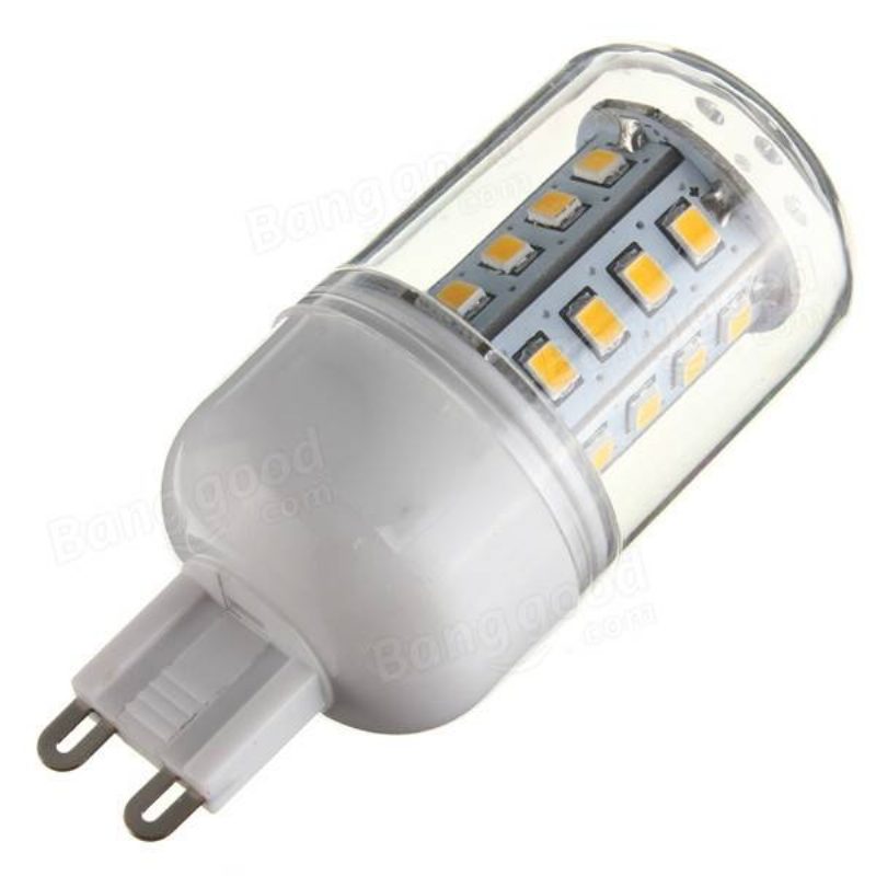 E27/e14/g9/gu10/b22 3.3w 30 Smd 2835 Led Žiarovka Kukuričná Teplá Biela/biela 110v