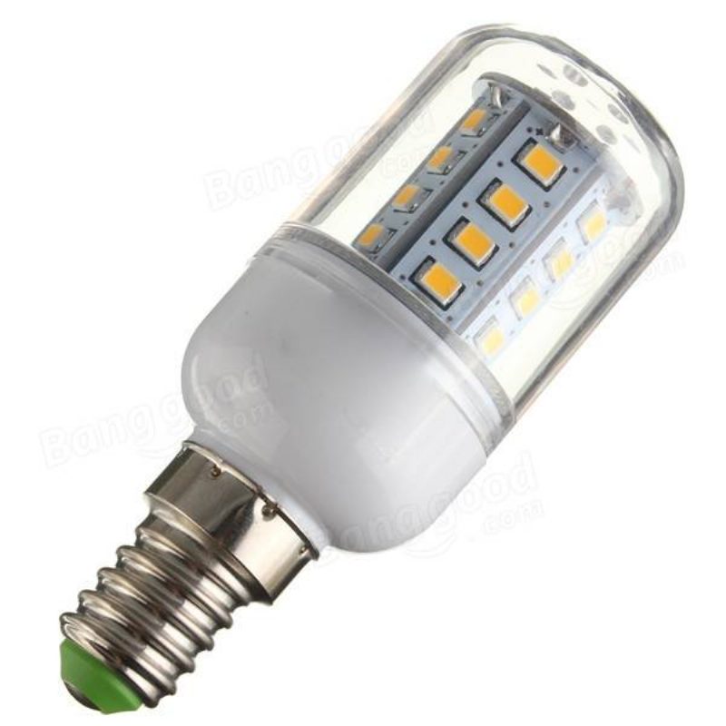 E27/e14/g9/gu10/b22 3.3w 30 Smd 2835 Led Žiarovka Kukuričná Teplá Biela/biela 110v