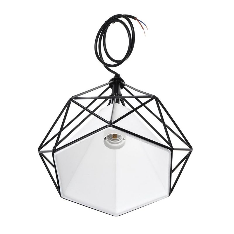 E27 Priemyselný Vintage Stropný Luster Light Cage Tienidlo Závesná Lampa