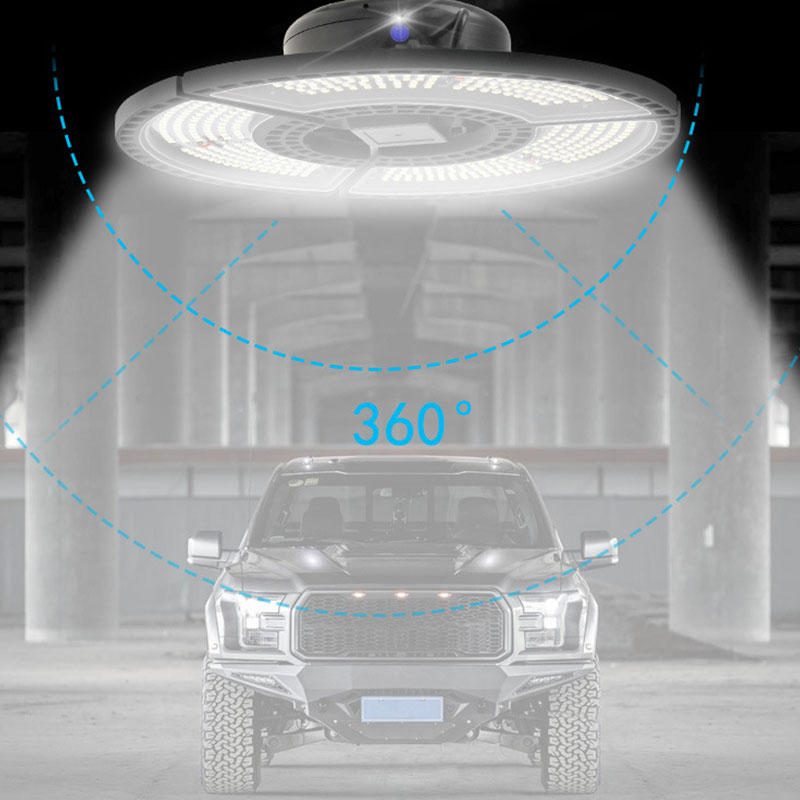 E27 Svetelný Senzor Led Žiarovka Ufo Deformovateľná Skladacia Garážová Lampa Teplá Biela Vnútorné Vonkajšie Osvetlenie Ac220v