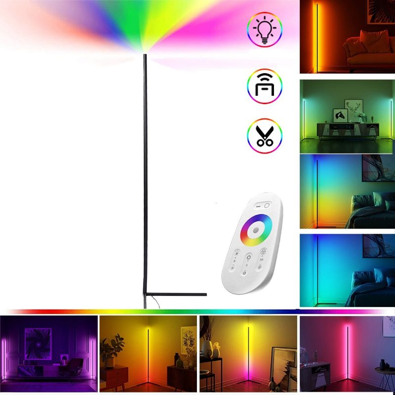 Farebné 3000k Stmievacie Rgb Diaľkové Stojacie Led Lampy Čiernobiele Stojace Modern