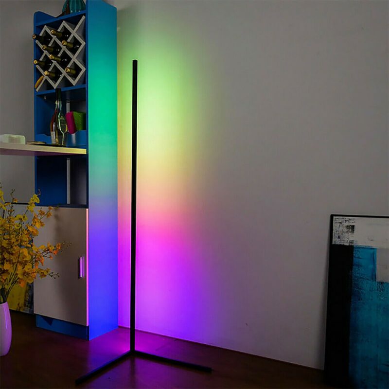 Farebné 3000k Stmievacie Rgb Diaľkové Stojacie Led Lampy Čiernobiele Stojace Modern