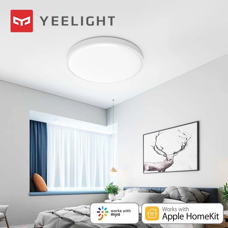 Inteligentné Stropné Svietidlo Yeelight Xianyu C2001c450 50w Ac220v Pure White Edition Bluetooth Remote App Hlasové Ovládanie Inteligentná Lampa Funguje S Homekit (značka Ekologického Reťazca)