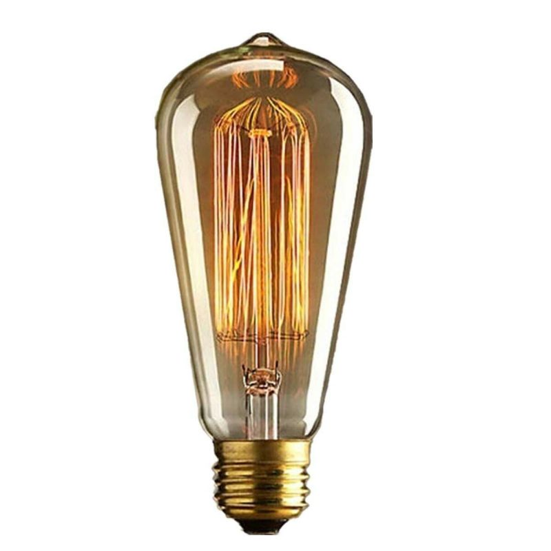 Kingso 2ks 110v 60w Edison Retro Series Volfrámová Lampa Rovný Drôt