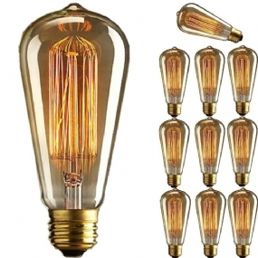 Kingso 2ks 110v 60w Edison Retro Series Volfrámová Lampa Rovný Drôt