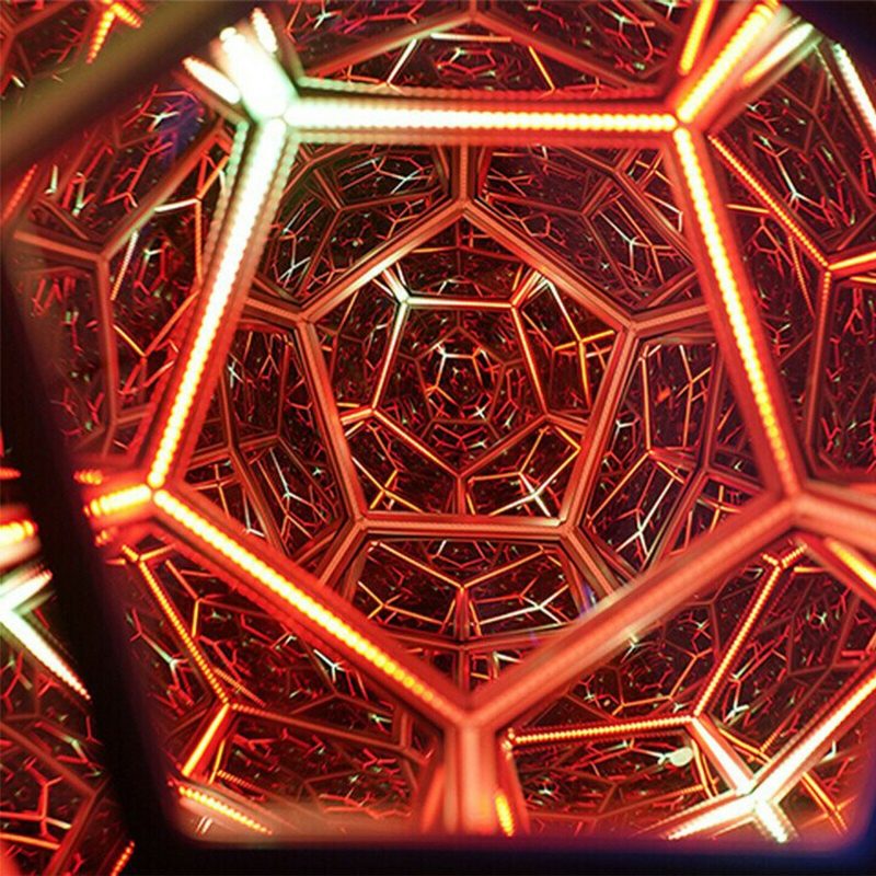 Led Nočné Svetlo Infinite Dodecahedron Color Umenie Dekor Novinka Vianočný Darček Cool Technology Dekorácia Home Decor