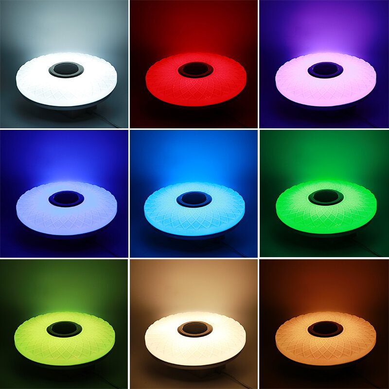 Led Rgb Hudobná Stropná Lampa Bluetooth App + Diaľkové Ovládanie Detská Izba Spálňa