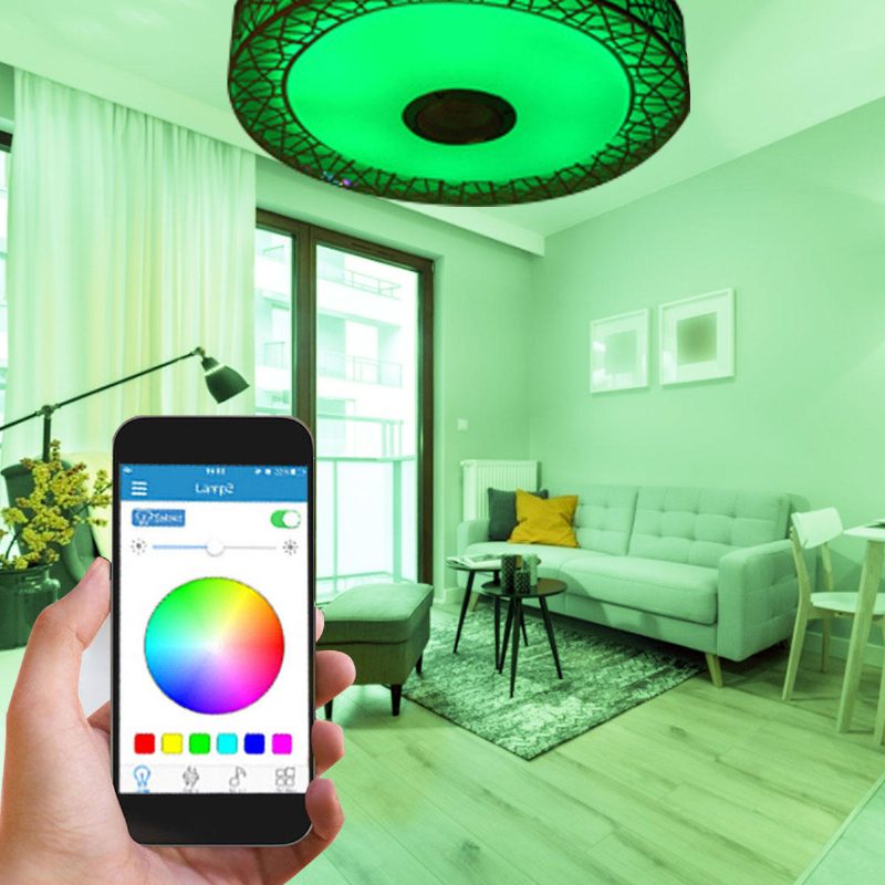 Led Rgb Stropné Svetlo Bluetooth Sound Lamp Diaľkové Ovládanie App 100-240v