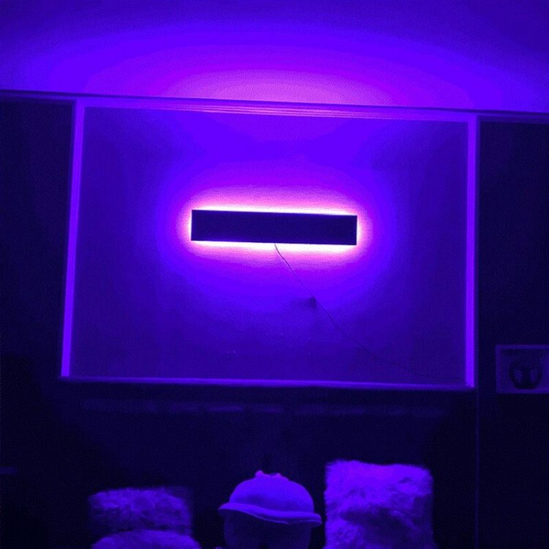 Moderné Minimalistické Nástenné Svietidlo Rgb Led Symphony Spálňa Obývacia Izba Lampa S Atmosférou Pri Posteli S Diaľkovým Ovládaním