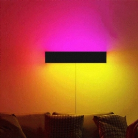 Moderné Minimalistické Nástenné Svietidlo Rgb Led Symphony Spálňa Obývacia Izba Lampa S Atmosférou Pri Posteli S Diaľkovým Ovládaním