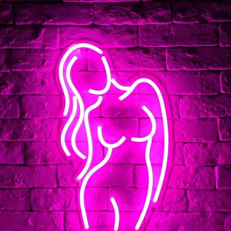Neónový Svetelný Nápis Na Mieru Led Ľudské Telo Dievčenské Zadky Vizuálne Umenie Bar Club Nástenné Flexibilné Osvetlenie Pre Výzdobu Miestnosti