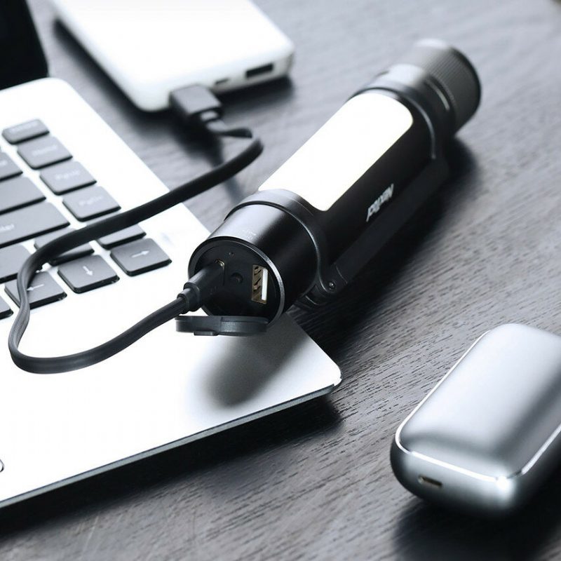 Nextool 6 V 1 1 000 Lm S Dvojitým Svetlom A Zoomovateľnou Alarmovou Baterkou Usb-c Nabíjateľná Mobilná Powerbanka Magnetické Kempingové Pracovné Svetlo