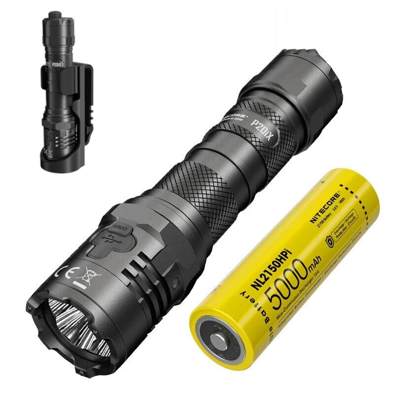 Nitecore P20ix 4000 Lúmen Usb-c Nabíjateľná Baterka S Batériou 21 700 S Vysokým Lúmenom Profesionálna Taktická S Puzdrom Nth20 Molle