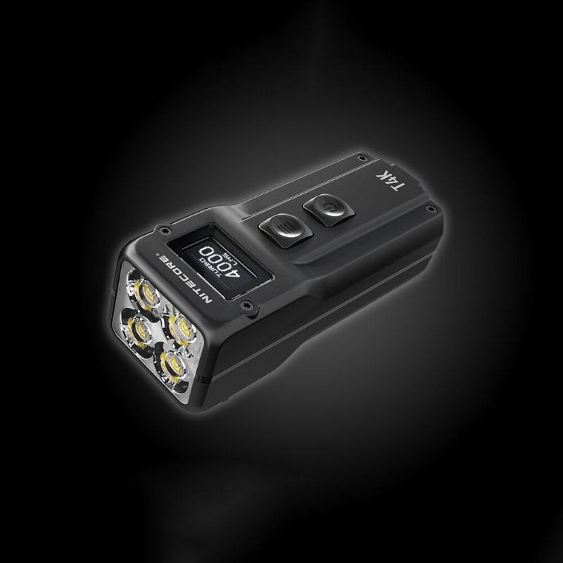 Nitecore T4k 4* Xp-l2 4000 Lm Super Jasný Oled Displej Edc Svietidlo Na Kľúče Usb Dobíjacie Svetlo S Mini Klipom Prenosná Led Baterka S Vysokým Lúmenom Na Cyklistiku Rybolov Kempovanie