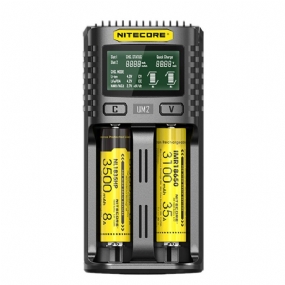 Nitecore Um2 Lcd Displej 5v/2a Nabíjačka Lítiových Batérií Usb Qc Inteligentná Rýchla Pre Aa Aaa 18650 21700 26650