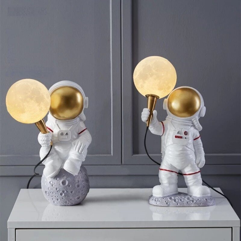 Nordic Led Osobnosť Astronaut Mesiac Detská Izba Nástenná Lampa Stolná Spálňa Pracovná Balkón Do Uličky Dekorácia