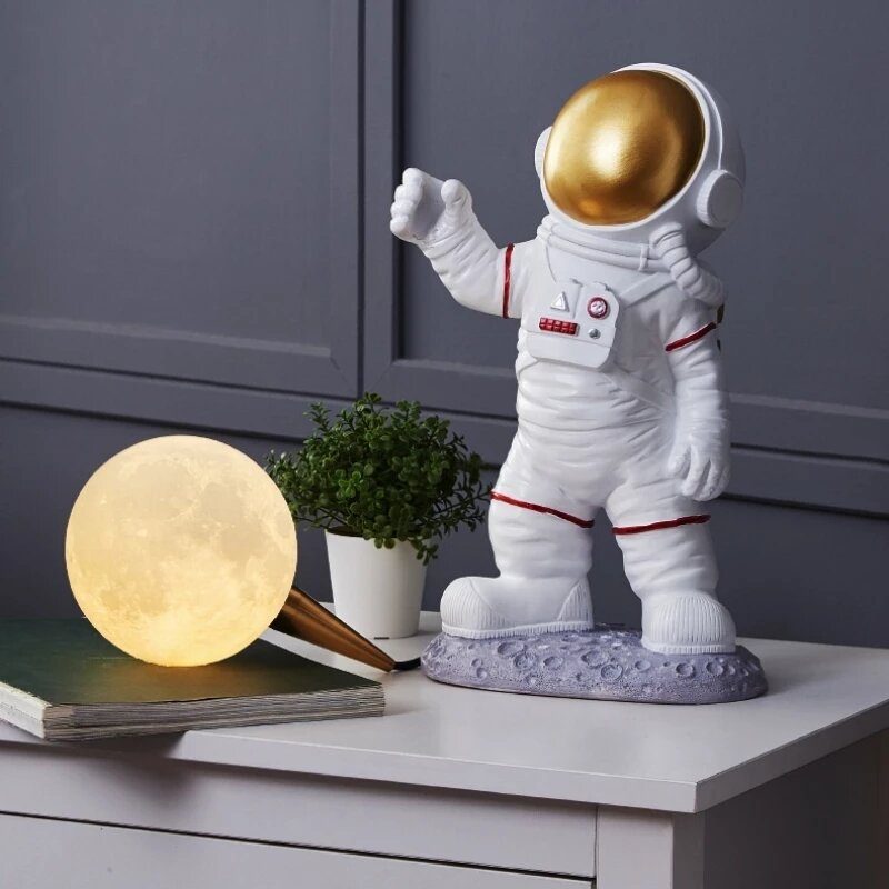 Nordic Led Osobnosť Astronaut Mesiac Detská Izba Nástenná Lampa Stolná Spálňa Pracovná Balkón Do Uličky Dekorácia