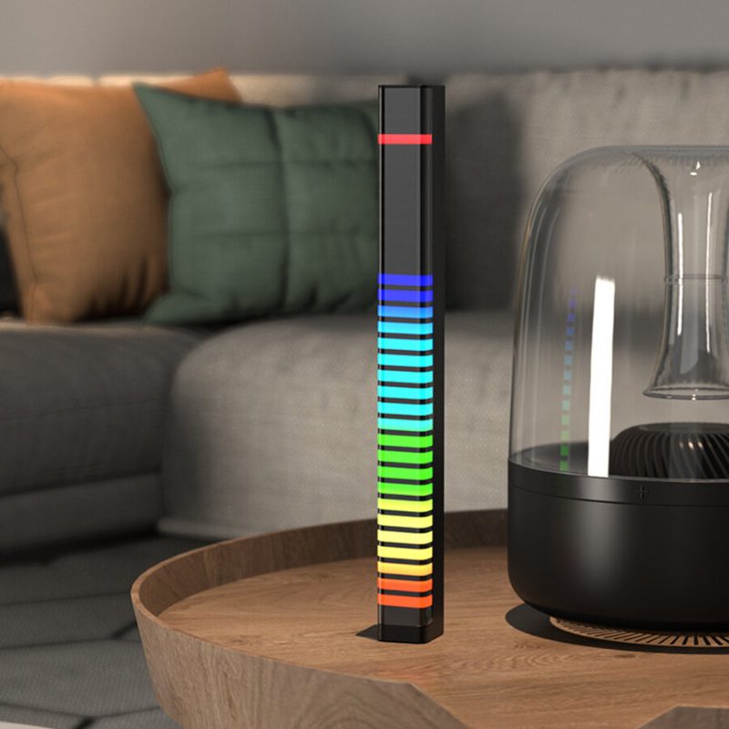Ovládanie Zvuku 3d Displej Rytmické Svetlo Rgb Okolité Led Nočné Bar App Atmosféra Auta Farebná Lampa