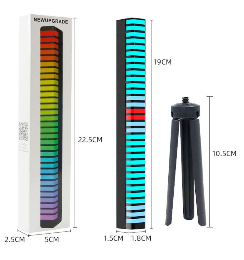 Ovládanie Zvuku 3d Displej Rytmické Svetlo Rgb Okolité Led Nočné Bar App Atmosféra Auta Farebná Lampa