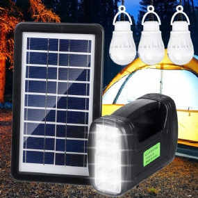 Prenosný Systém Solárneho Generátora Núdzové Svetlo Pre Vonkajšiu Kempingovú Žiarovku 3pcs