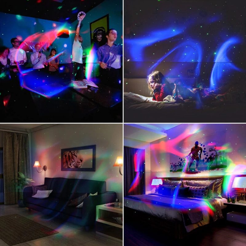 Rgb Led Aurora Star Sky Projection Lamp Sync With Music Diaľkové Ovládanie Funkcia Časovaného Spánku