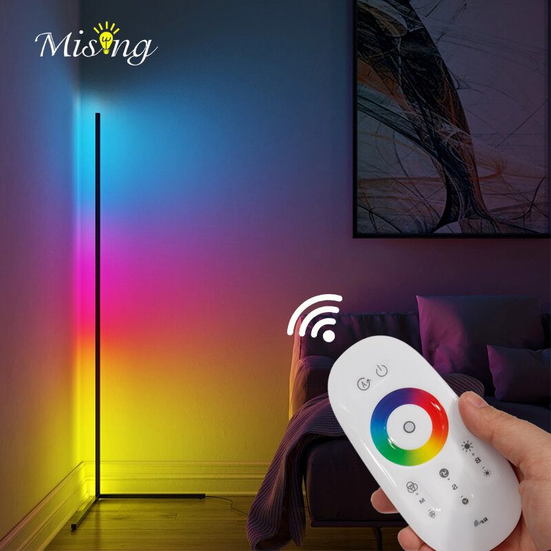 Rgb Led Rohová Stojaca Lampa Meniaca Farbu Minimalistické Náladové Svetlo Moderný Domov