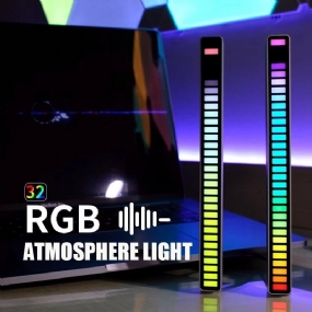 Rgb Usb Energeticky Úsporná Lampa Hlasom Aktivovaný Snímač Rytmu Svetlo Automobil Okolitá Hudba Atmosféra Hry