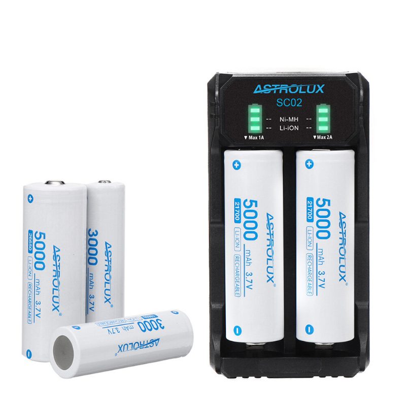 Sc02 Type-c Qc 3.0 Quick Charge Usb Nabíjačka Batérií Dvojslotový Pre Li-ion/imr/inr/icr Ni-mh Ni-cd 21700 18650 26650 Baterka