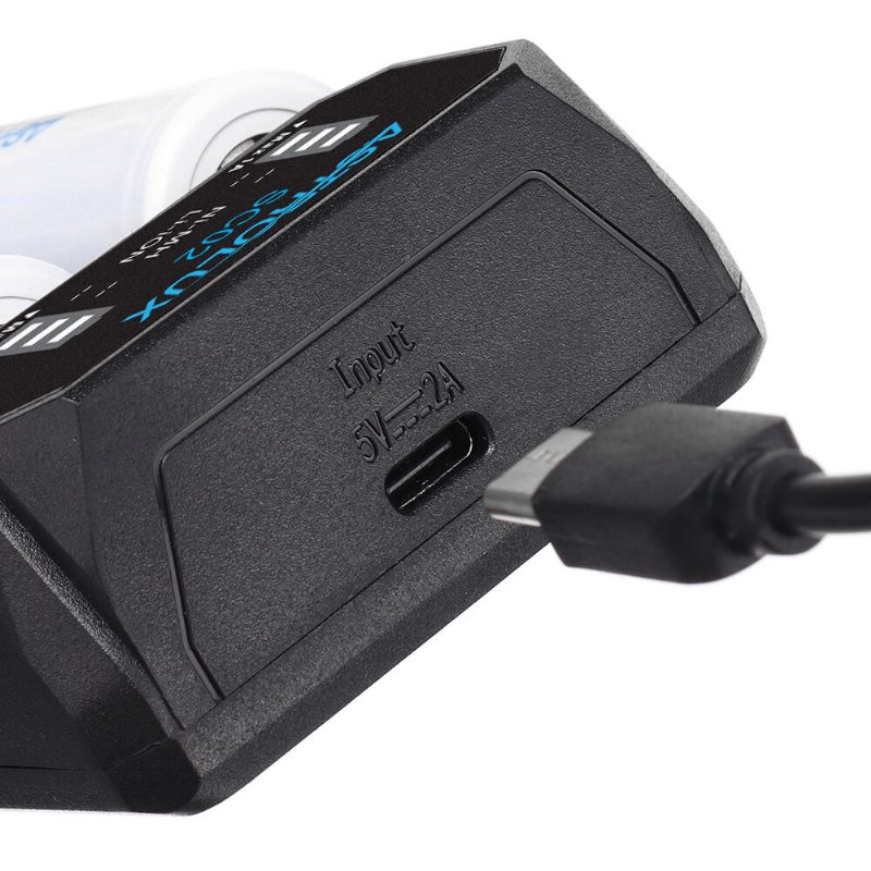 Sc02 Type-c Qc 3.0 Quick Charge Usb Nabíjačka Batérií Dvojslotový Pre Li-ion/imr/inr/icr Ni-mh Ni-cd 21700 18650 26650 Baterka