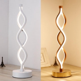 Stolová Lampa Na Čítanie S Led Stolovým Svetlom S Výkonom 24 W V Modernom Dizajne So Špirálovitými Vlnami