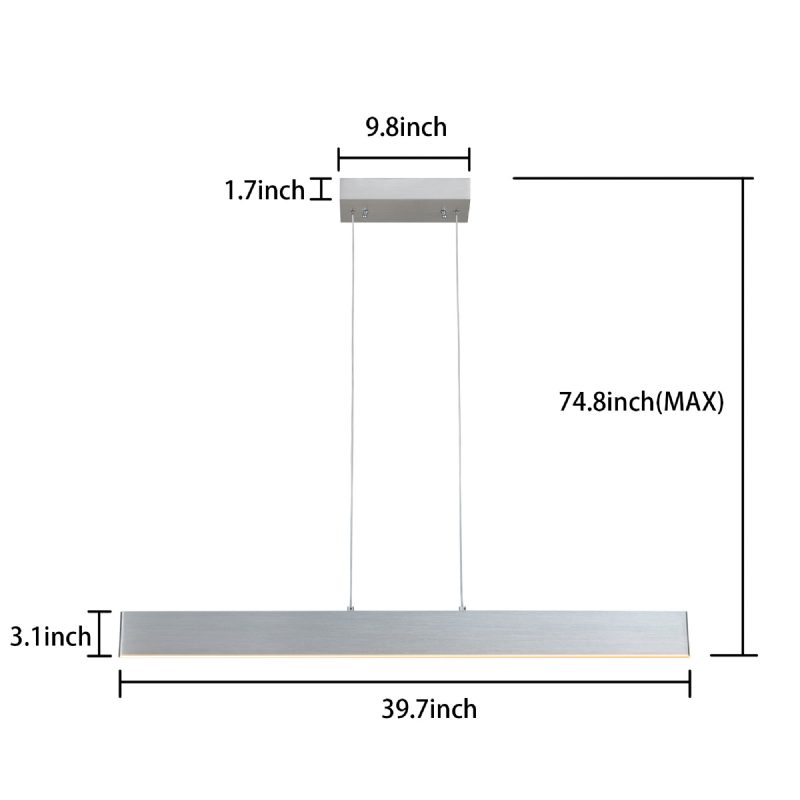 Usa Direct 18w Priame Nepriame Led Závesné Svietidlo 3000k Denné Svetlo S Certifikáciou Ul