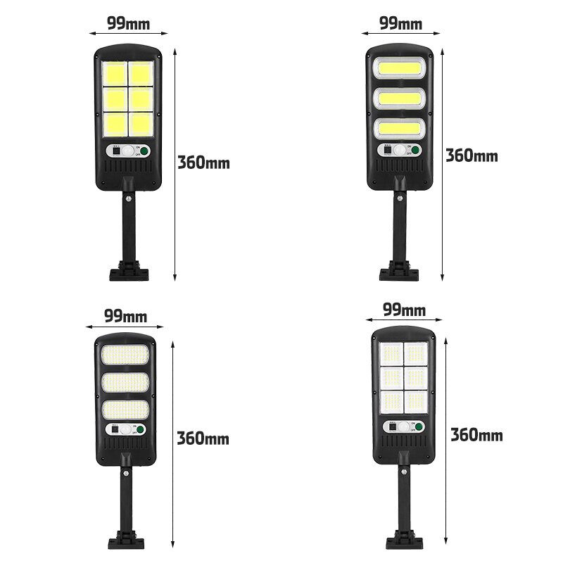 Vodotesné Led Cob Solárne Pouličné Svetlo Pir Snímač Pohybu Nástenná Lampa Vonkajšie Diaľkové