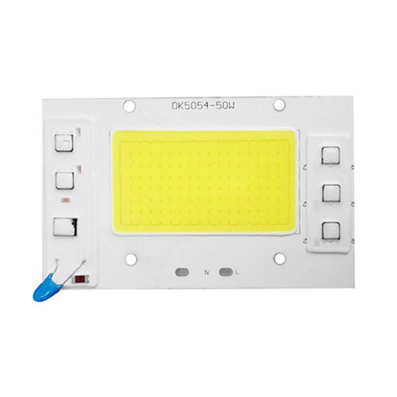 Vysokovýkonný Ac220v 50w Biely/teplý Biely Cob Led Svetelný Čip Diy Pre Reflektorové Reflektory