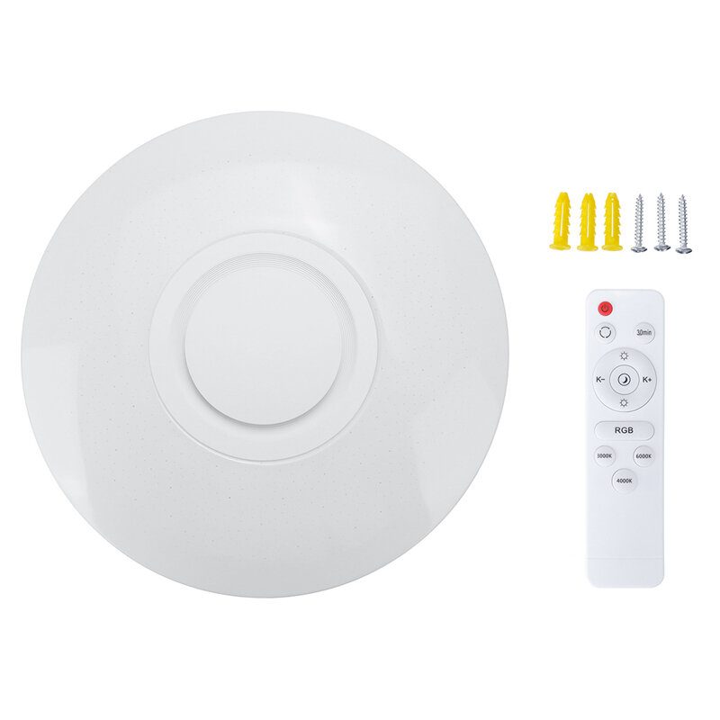 Wifi Led Stropná Lampa S Bluetooth Reproduktorom Led Zmena Farby S Diaľkovým Ovládaním Rgb Hudobná Stmievateľná S App Control 3000-6500k Pre Alexa Google Home