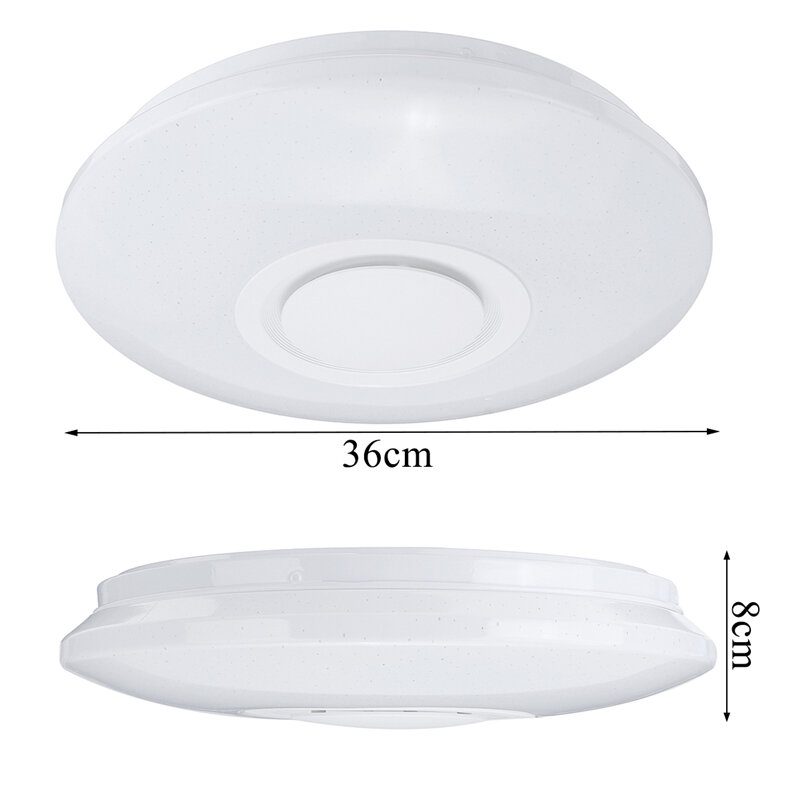 Wifi Led Stropná Lampa S Bluetooth Reproduktorom Led Zmena Farby S Diaľkovým Ovládaním Rgb Hudobná Stmievateľná S App Control 3000-6500k Pre Alexa Google Home