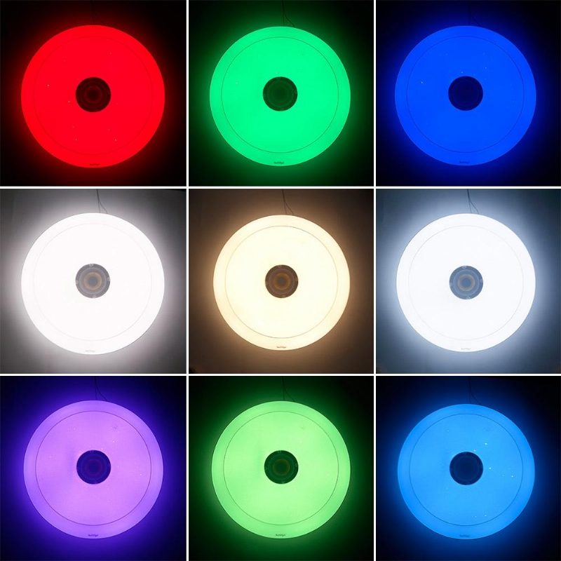 Youoklight 36w Rgb Stmievateľný Bluetooth Reproduktor Hudobné Led Stropné Svietidlo Ovládacia Lampa App Ac220v