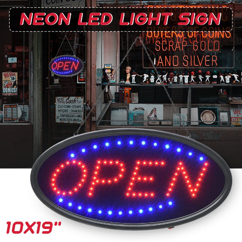 Závesné Neónové Reklamné Svetlo Open Led Sign S Blikaním Pre Obchodnú Barovú Predajňu Eú/usa