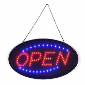 Závesné Neónové Reklamné Svetlo Open Led Sign S Blikaním Pre Obchodnú Barovú Predajňu Eú/usa