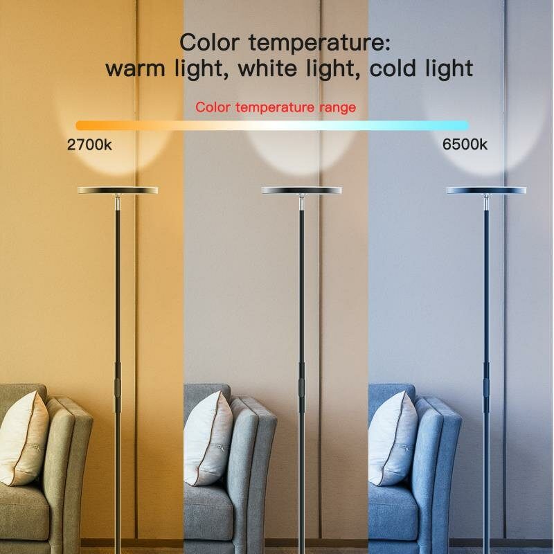 Zengge Ac100-240v 24w Smart Wifi Rgb+cct 2000lm Stojacia Lampa Stmievateľná App Hlasové Ovládanie Funguje S Google Home Alexa