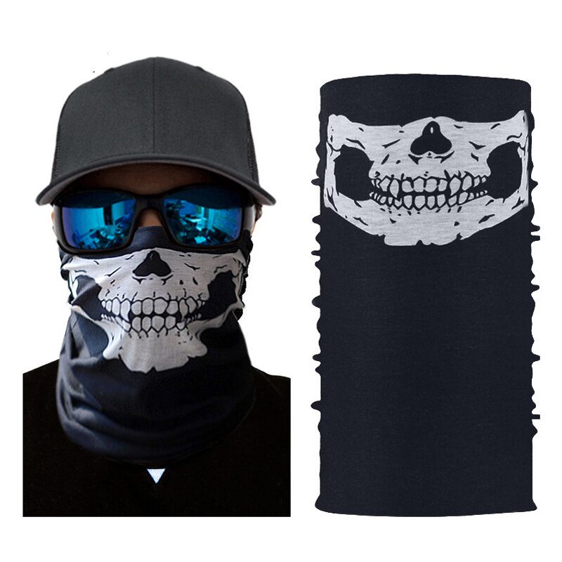 10ks Skull Face Mask Čiapka Multi Purpose Head Wear Hat Scalf