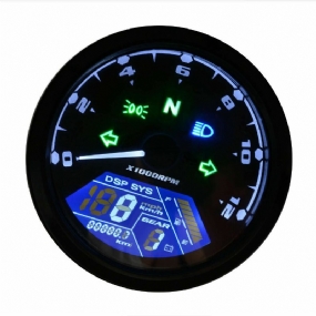 12000rpm Motocykel Lcd Digitálny Rýchlomer Tachometer Odometer Cafe Racer Motor