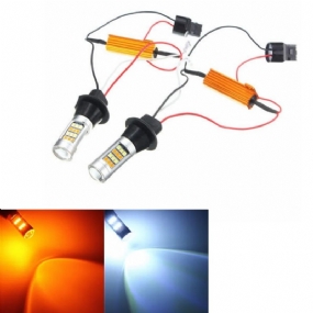 12v 20w 1000lm Dvojfarebné 7440 2835 Led Žiarovky Pre Denné Svietenie Smerové Svetlo