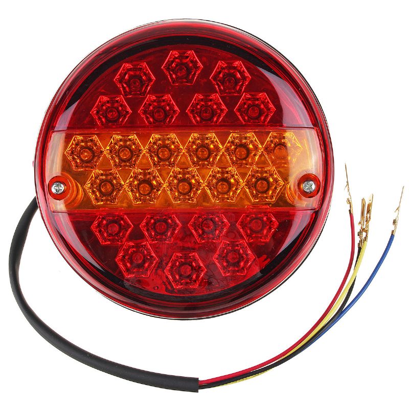 12v/24v 20led Hamburger Zadné Kontrolné Svetlá Zadného Brzdenia Okrúhle Pre Príves Nákladný Automobil Karavan Van Atv Autobus