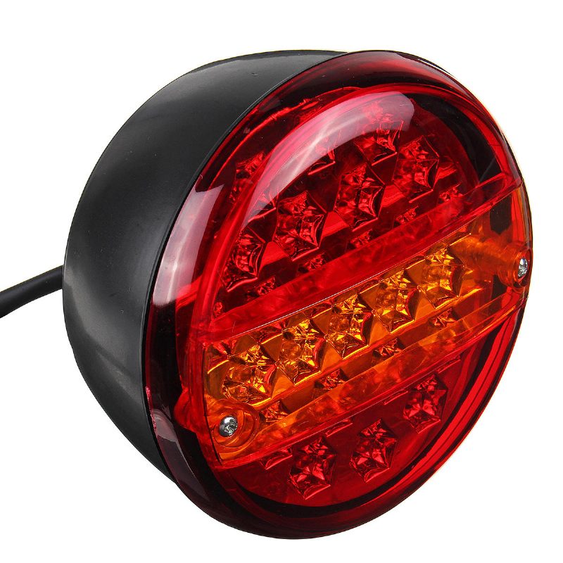 12v/24v 20led Hamburger Zadné Kontrolné Svetlá Zadného Brzdenia Okrúhle Pre Príves Nákladný Automobil Karavan Van Atv Autobus