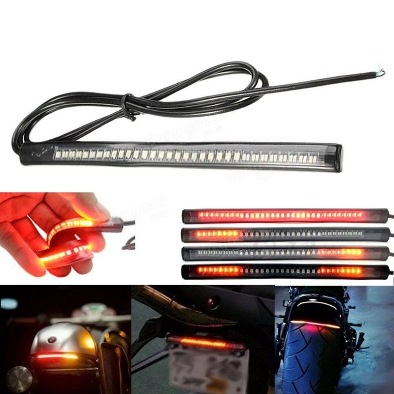 12v Bezpečnosť Pre Motocykle 48led/36led Pásové Svetlo V Chode Zadná Brzdová Smerovka Flexibilná